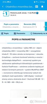 Chladnicka s mraznickou Gorenie - 6