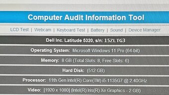 Dell Latitude 5320 i5 11gen/8GB/512GB SSD TOP stav - 6
