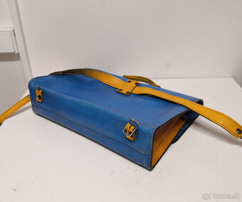 Retro školská taška s pravej kože zachovalá - 6