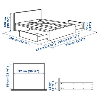 Postel 180x200 MALM - 6