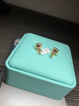 Rubinove nausnice 14k zlato s diamantami IGI - 6