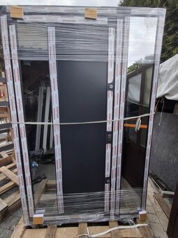 Prodám nové hliníkové dveře .Belgický profil. Aliplast - 6