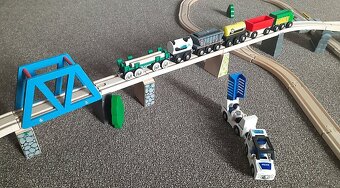 dreveny vlacik, drevena zeleznica, detska zeleznicka - 6