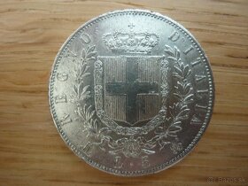 Vzácnejšie 5 Lire 1870 vo veľmi peknom stave - 6