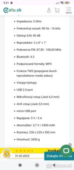 Predam reproduktor s bluetooth s radiom a usb - 6