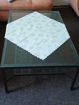 Kvalitný konferenčný stolík, materiál: kov a sklo - 6
