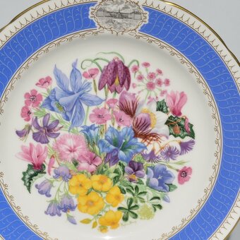 Krásne rozkvitnuté porcelánové taniere z Anglicka - 6