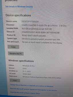 PC HP i5 6500 4jadro,16GB DDR4,HD530,120GBSSD,1TB - 6