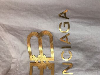 BALENCIAGA white/gold damske tricko M/L - 6