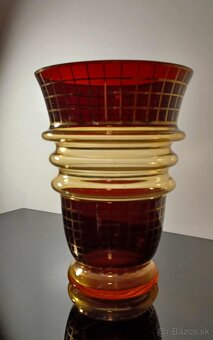 Stará váza Art Deco Bratři Podbirové Nový bor 30 te roky - 6
