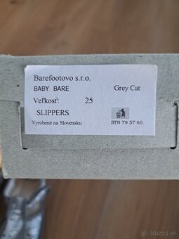 Papuče Baby Bare Grey cat - sivé NOVÉ - 6