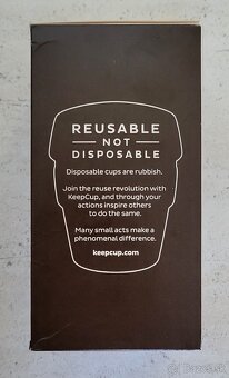 NOVÝ Hrnček KeepCup Brew Cork Black 454 ml L - 6