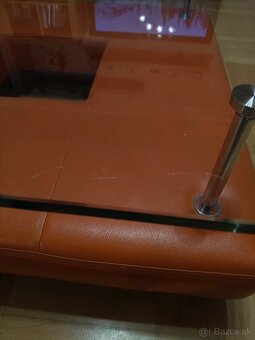 Kožený gauč set + stôl - 6