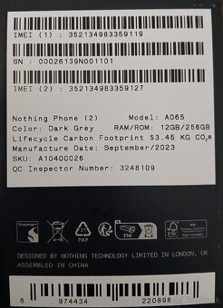 Predám Nothing Phone 2, 12GB/256GB - 6