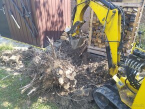 Odstraňovanie koreňov-pňov Minibágrom V.Krtíš - 6