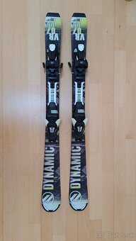 Komplet lyžiar. výbava, lyže 100cm, lyžiarky 33-34, paličky - 6