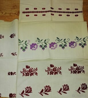 Staré ľanové obrusy. - 6