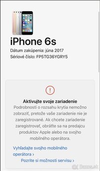Predam iphone 6S 16GB Space Grey Nový nepoužívaný - 6