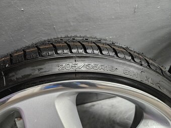 Predám alu disky Porsche 5x130 r18 + letné pneu - 6