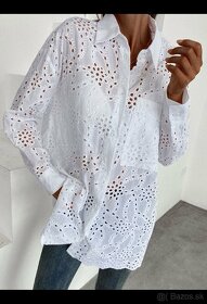 ZARA - nádherná biela madeirová košeľa PC 49,95 € - 6