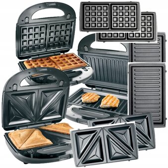 Nový nerozbalený Sendvičovač/toustovač 3v1 Silvercrest 750W - 6