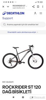 Predám zachovalý bicykel rockrider ST 120 --27,5" kolesa. P - 6