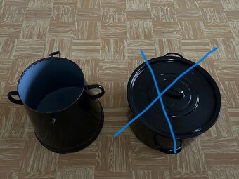 Predám smaltované a pozinkovaná hrnce na zabíjačku,zaváranie - 6