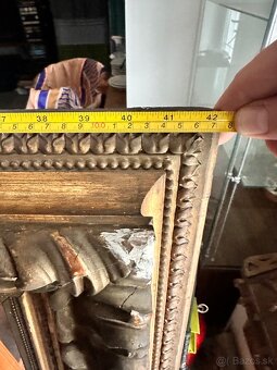 Starožitný veľký rám rozmer 147,5 x 108cm - 6