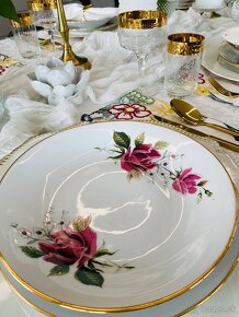 Krásna retro obedová súprava,posielam bezpečne kuriérom - 6