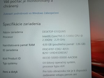 predám Dell latitude 5450 - Intel core i5 - 4gb ram - 6