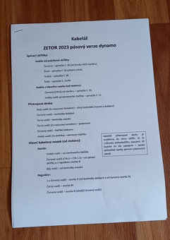 kabeláž ZETOR 2023 pásový verze dynamo - 6