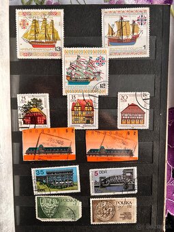 Staré zachovalé poštové známky, mince a bankovky - 6