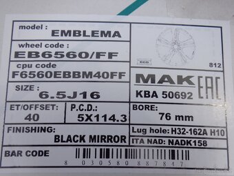 5x114,3 R16 Nissan Dacia Renault Kia new aludisky - 6