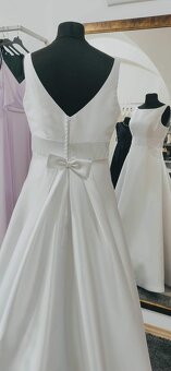 svadobné šaty biele saténové - 6