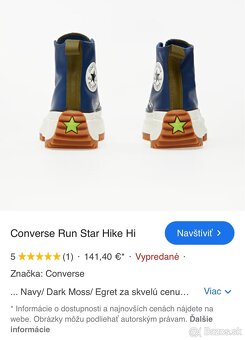 Predám kožené tenisky Converse RUN Star Hike HI - 6