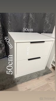 Nočné stolíky biela farba 2ks - 6