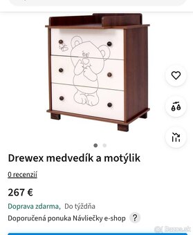 Komoda s prebaľovacim pultom - 6