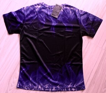 Elastické čierno fialové tričko, v. M/L/XL - 6