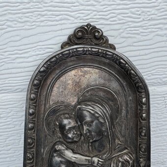 Nádherná starožitná kropenka s Pannou Marii - 6