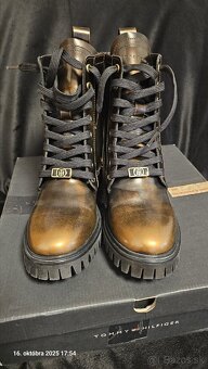 Tommy Hilfiger Nove Clenkove cizmy prava koza - 6
