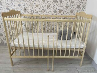 Drevená detská postieľka 120x60 cm - 6