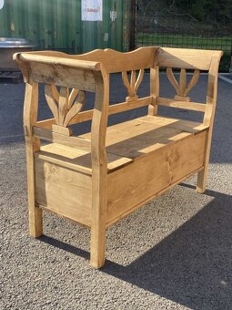 ľudová smreková lavica - lavička 120cm - 6