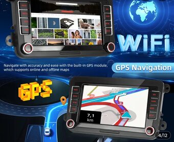 Autorádio VW ,Skoda,seat ,7" dotykový display - 6