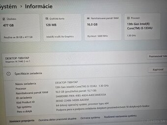 Otocny a dotykovy Dell inspiron 7440 so 16 gb ram i5 proceso - 6