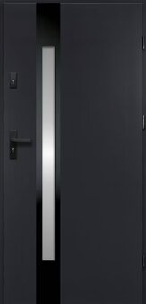 Temida Black P55 90 pravé antracitové vonkajšie dvere - 6