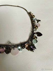 Antická mosadz náhrdelník a 2 sety náušníc - 6