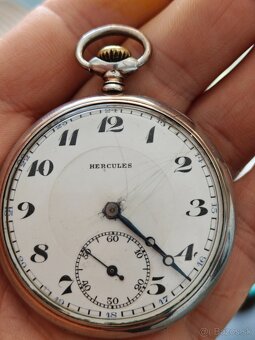 Strieborné starožitné vreckové hodinky - 6