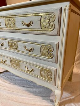 vintage komoda, chalkpaint uprava, v 75 cm,s 83 cm,h 44 cmm - 6