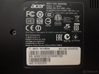 NEFUNKCNY Acer Aspire V7 582pg 34014G50TKK - NA DIELY - 6
