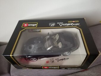 1:18 DODGE VIPER Bburago cierna, original krabica - 6